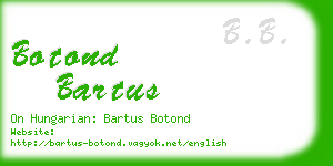 botond bartus business card